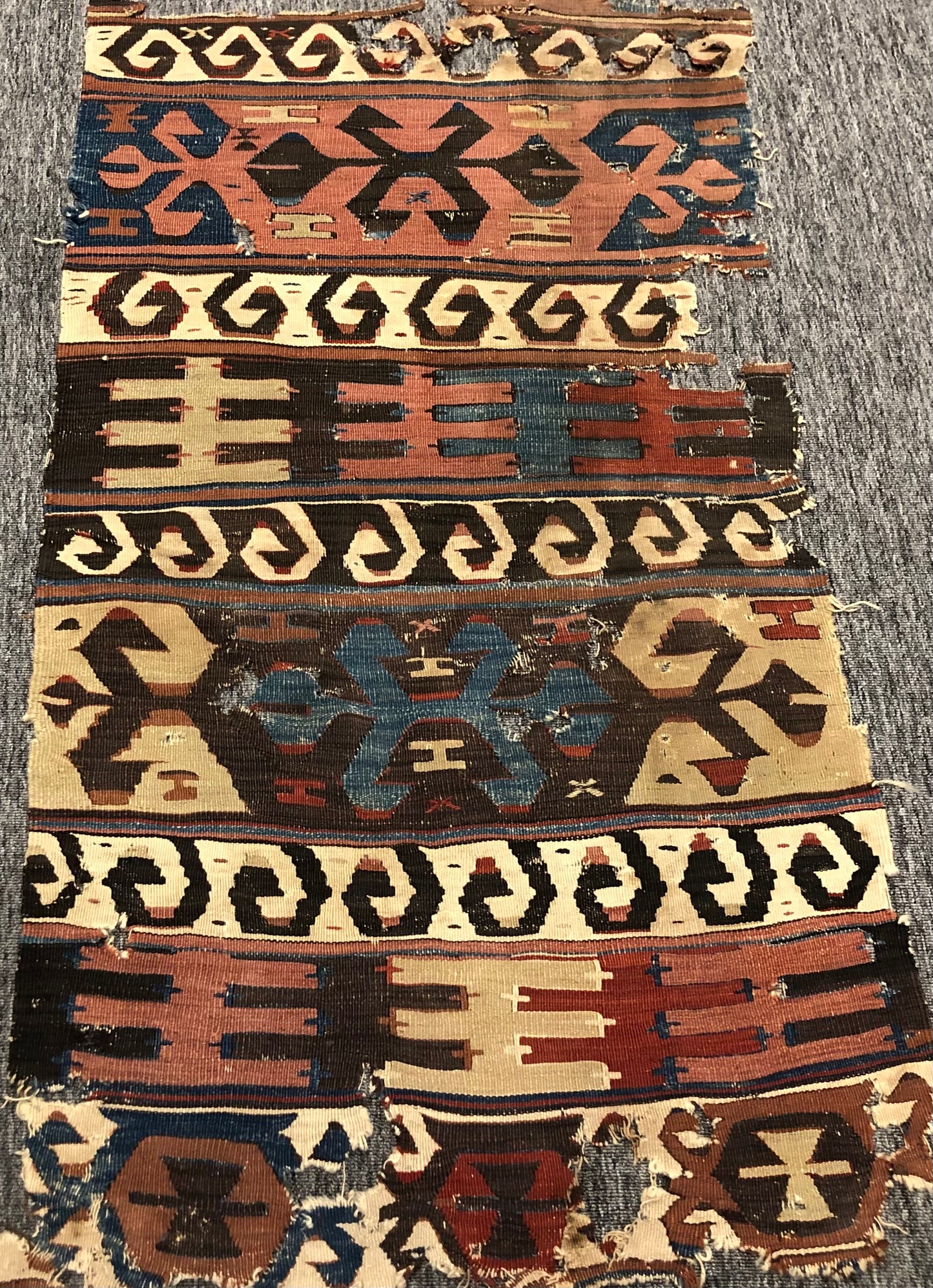 Antique Central Anatolia Aksaray Kilim Fragment