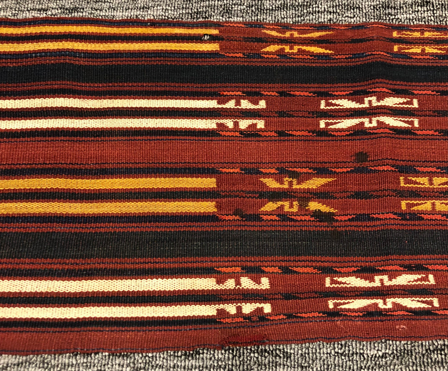 Antique Central Asia Uzbek Decorative Kilim