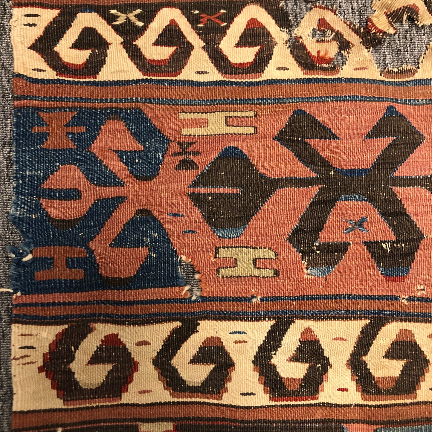Antique Central Anatolia Aksaray Kilim Fragment