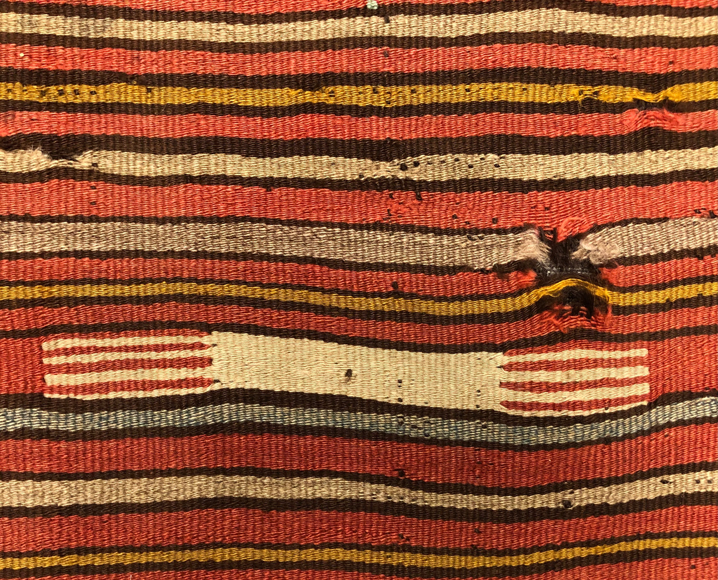 Antique Anatolia Primitive Wild Mut Kilim