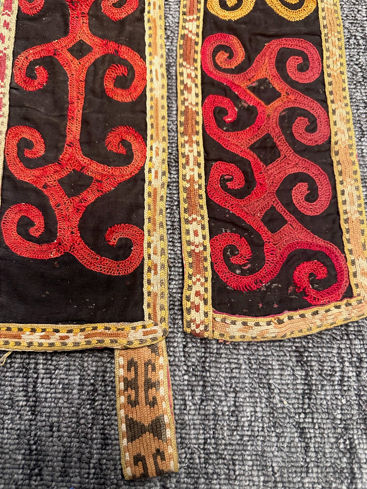 "Old Uzbek belt embroidery band"