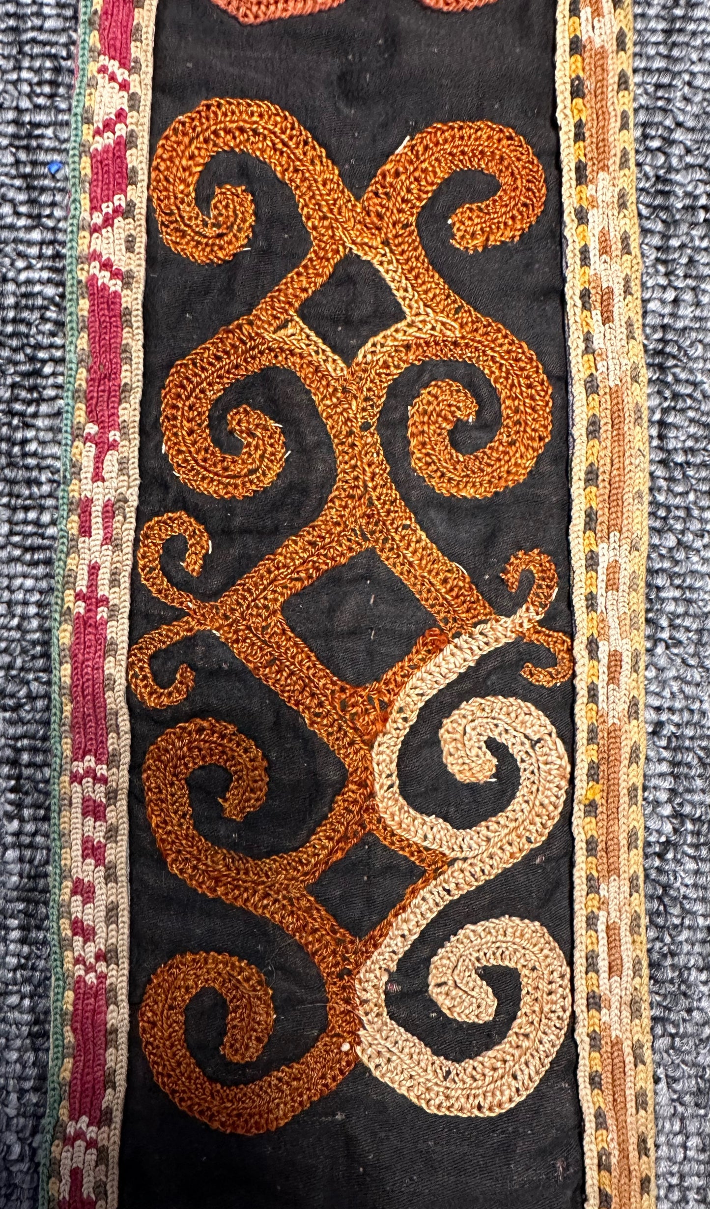 "Old Uzbek belt embroidery band"