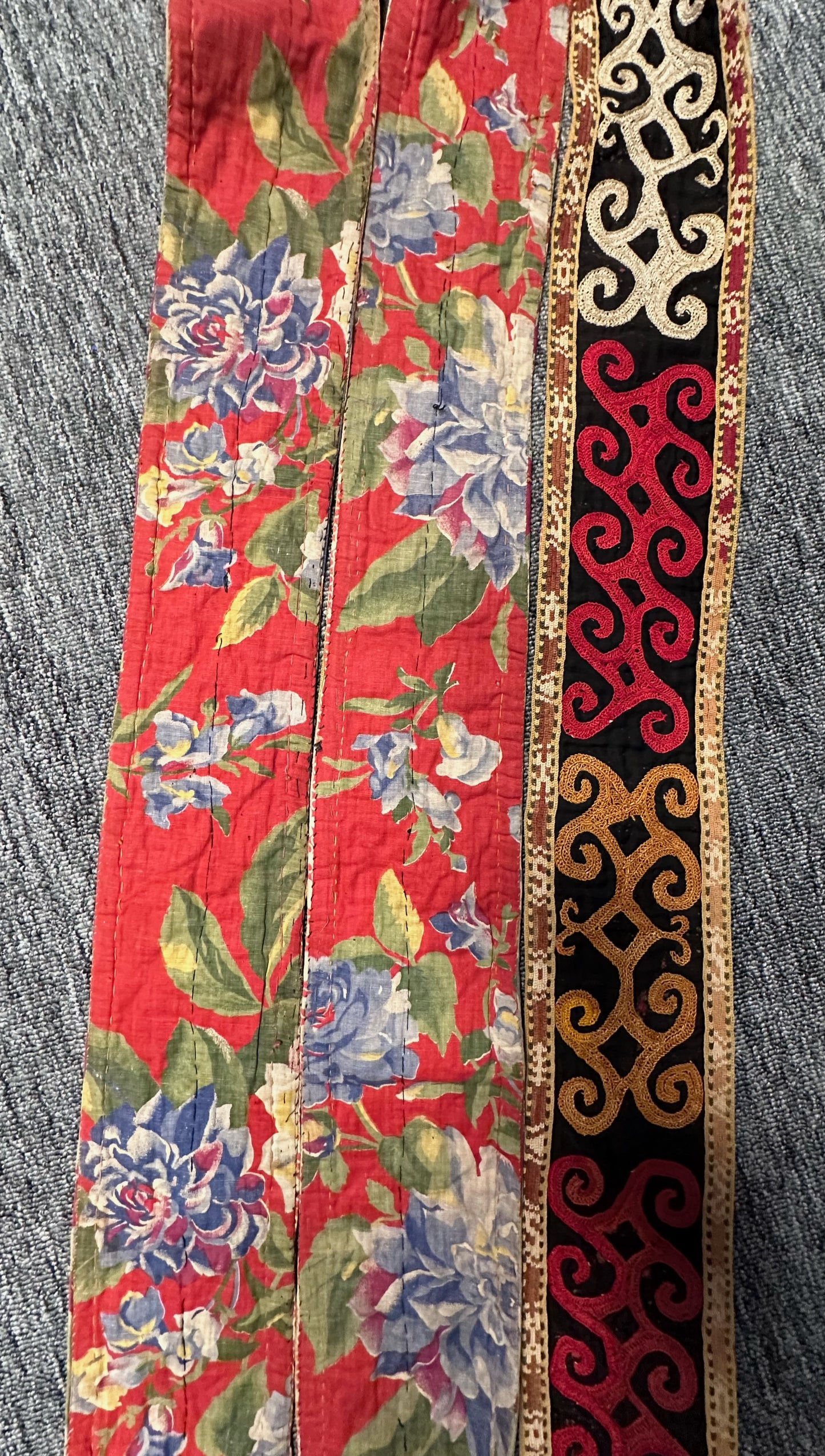 "Old Uzbek belt embroidery band"