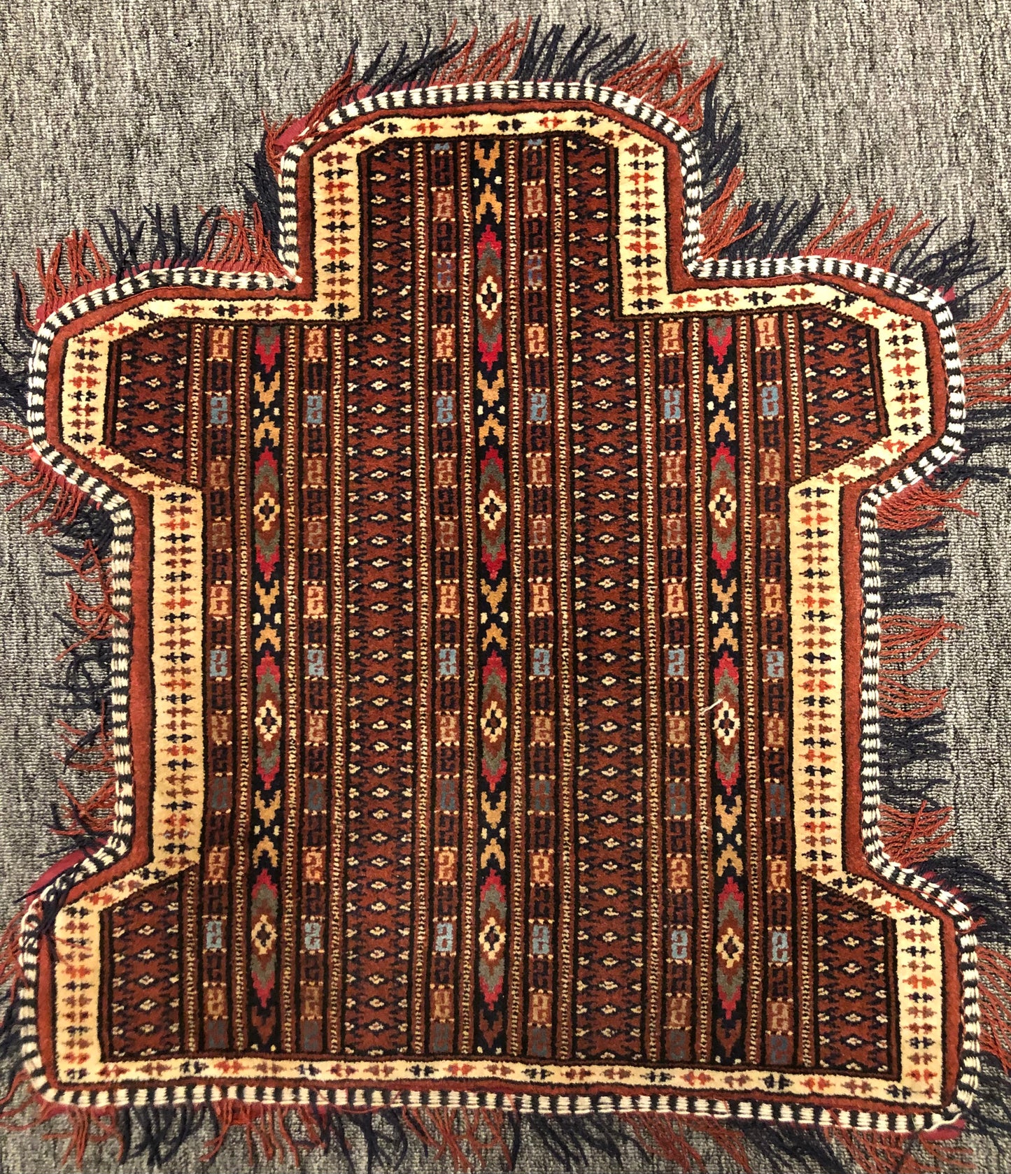 Turkmen rug horse saddle”