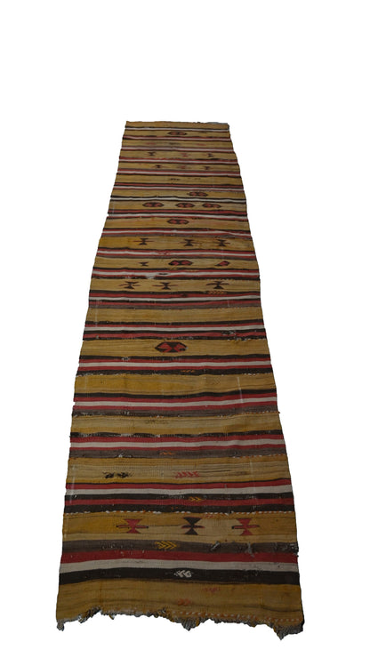 Central Anatolian Wool Kilim 120-Year-Old