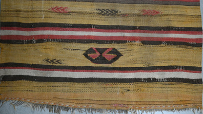 Central Anatolian Wool Kilim 120-Year-Old