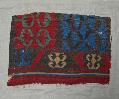 Anatolian Kilim Fragment 130-Year-Old